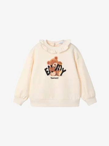 Meisjes Trui Ruffled Collar Macchiato