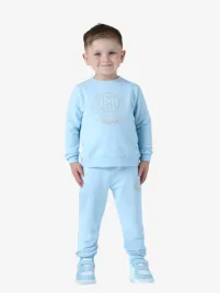 Mitch & Son Jongens Joggingpak Jaxon Crest Embroidery Sky Blue
