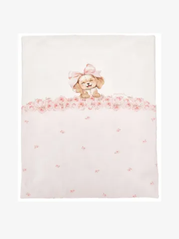 Meisjes Baby Deken Puppy Panna Rosa Antico