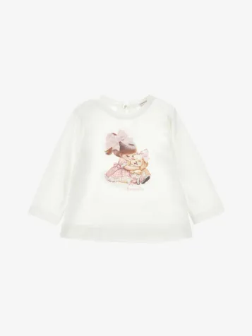 Meisjes Baby Longsleeve Puppy Panna
