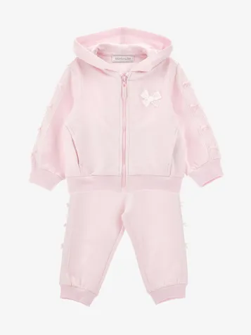 Meisjes Baby Joggingpak Vest Kant Rosa Fairytale