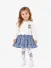 Monnalisa Meisjes Baby Jurk Teddy Ruit Panna Celeste