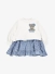 Monnalisa Meisjes Baby Jurk Teddy Ruit Panna Celeste
