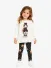 Monnalisa Meisjes Set Legging Maxi T-shirt Teddy Panna Nero