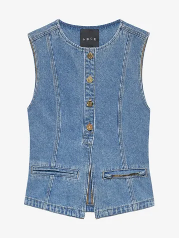 Dames Gilet Kyle Mid Blue
