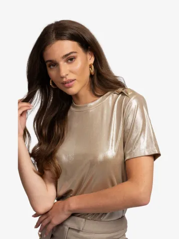 Dames T-shirt Kenton Gold