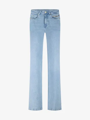Dames Spijkerbroek Lynn Wide Leg Jeans Light Blue Denim