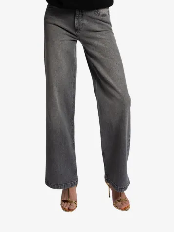 Dames Spijkerbroek Lynn Wide Leg Jeans Grey