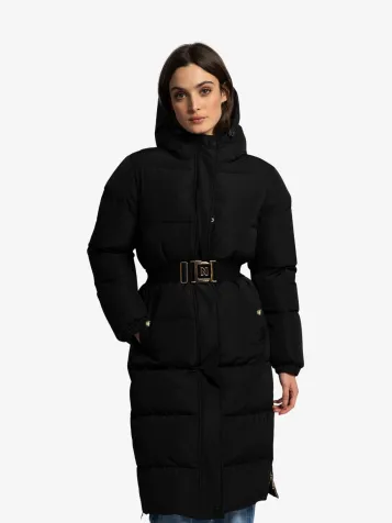 Dames Winterjas Lynnwood Long Puffer Zwart