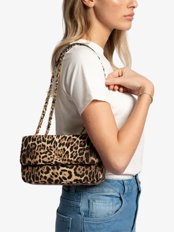Dames Tas Ann Leopard Toffee