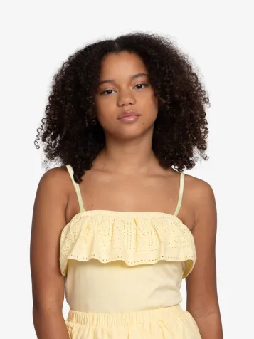 Meisjes Top Shantie Ruffle Soft Yellow
