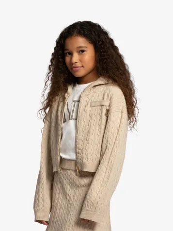 Meisjes Vest Xia Cable Oak Sand