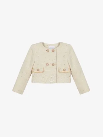 Meisjes Vest Kids Girl Party Gold Ecru Gold