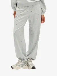 Refined Department Dames Joggingbroek Jazz  Oversized Studs Grey Melange