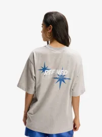 Refined Department Dames T-shirt Maggy Oversized Grey Melange