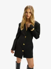 Refined Department Dames Jurk Star Hourglass Blazerdress Zwart