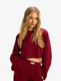 Refined Department Dames Top Cropped Carina Bordeaux