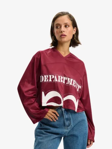 Dames Shirt Fenny Cropped Hockey Bordeaux