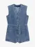 Refined Department Dames Jurk Giulia Gilet Denim Blue