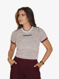 Reinders Dames Top Selena Stripes Maroon