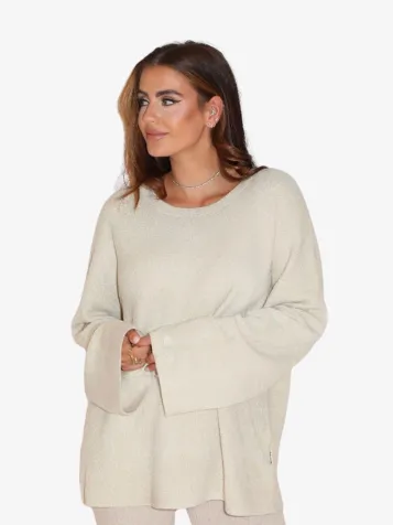 Dames Trui Knit Dua Creme 