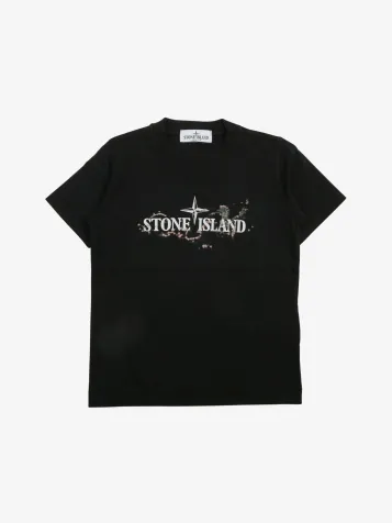 Jongens T-shirt Print Zwart