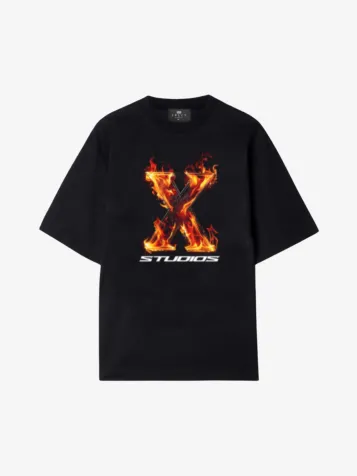 Heren T-shirt Flame Zwart