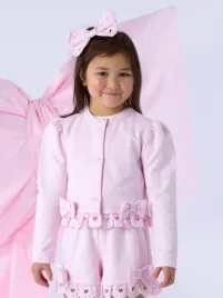 Adee Meisjes Vest Renee Broderie Roze Blossom