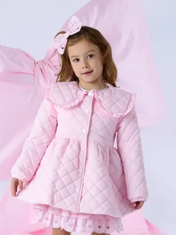 Meisjes Zomerjas Riley Quilted Collar Roze Blossom