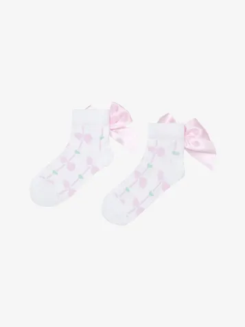 Meisjes Enkelsokken Rowan Strik Bright Wit