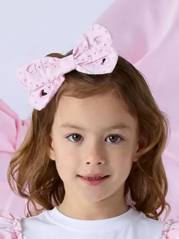 Meisjes Haarclip Rani Broderie Roze Blossom