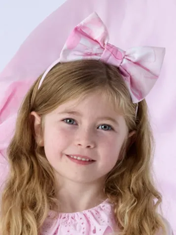 Meisjes Haarband Ronda Strik Roze Blossom