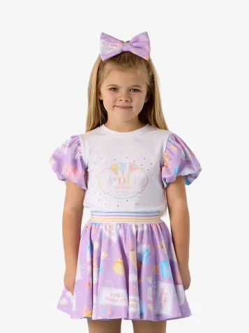 Meisjes Set Rok Sally Ice Cream Bright Wit