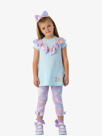 Meisjes Set Legging Scarlett Ice Cream Soft Blauw