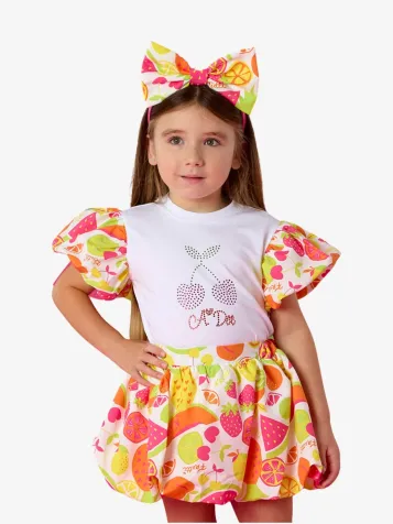 Meisjes Set Rok Tia Tutti Frutti Bright Wit