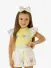 ADee Meisjes Set Short Sienna Initial Lemon Cake