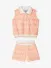 ADee Meisjes Set Short Romi Badstof Peach Cream