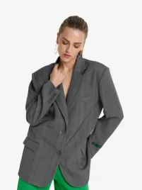 Alix The Label Dames Blazer Structured Medium Grijs