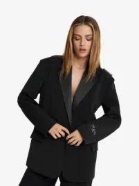 Alix The Label Dames Blazer Oversized Mix Zwart