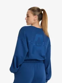 Alix The Label Dames Sweater Cropped A Navy Blauw