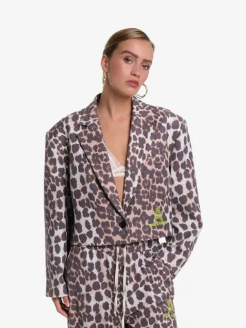 Dames Blazer Cropped Animal