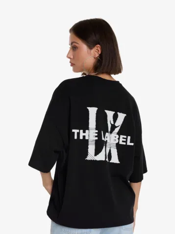 Dames T-shirt Faded Lx Zwart