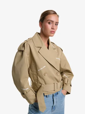 Dames Trench Coat Short Alix Camel