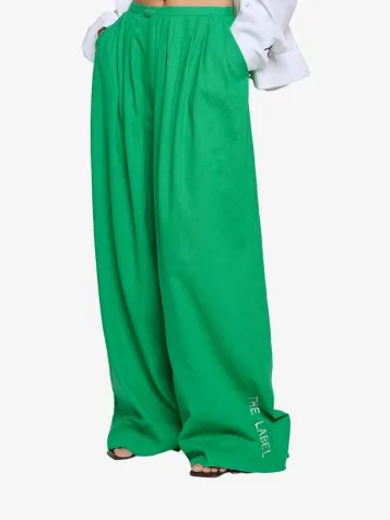 Dames Broek Flowy Wide Bright Groen