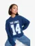 Alix The Label Dames Sweater Sports Navy Blauw