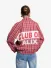 Alix The Label Dames Bomber Checked Cerise