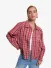 Alix The Label Dames Bomber Checked Cerise