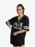 Alix The Label Dames Jurk Baseball Zwart