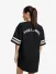 Alix The Label Dames Jurk Baseball Zwart