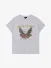 Alix The Label Dames T-shirt Eagle Light Grijs Melange